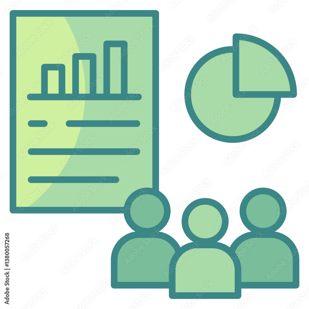 Poster reporting icon element for design