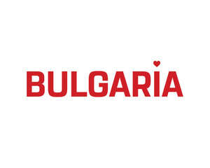 Fototapeta premium I love Bulgaria, I love Bulgaria typographic design with flag typography and heart on white background, Vector design of I love Bulgaria, Bulgaria National Day Design