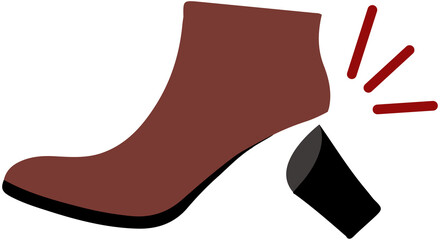Broken boots heels icon