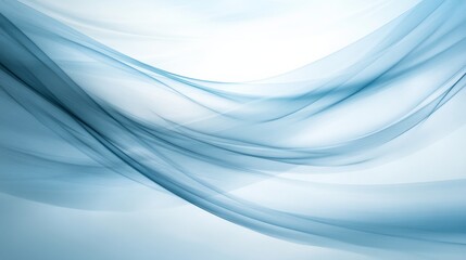 Fototapeta premium Sleek lines of a skyscraper's glass facade create an abstract pattern, reflecting the gentle hues of the sky while offering ample copy space on the left