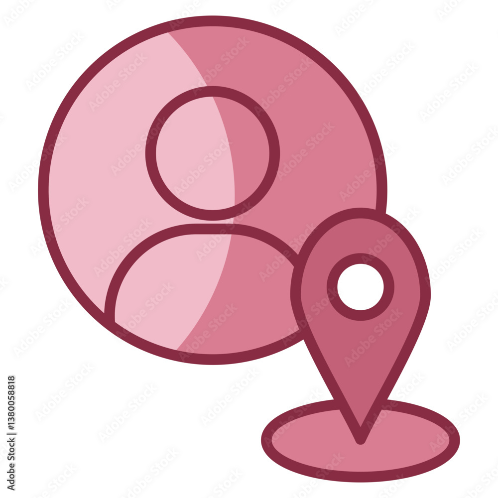Poster mapping icon element for design