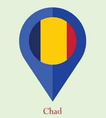 Fototapeta premium Chad Pin.eps