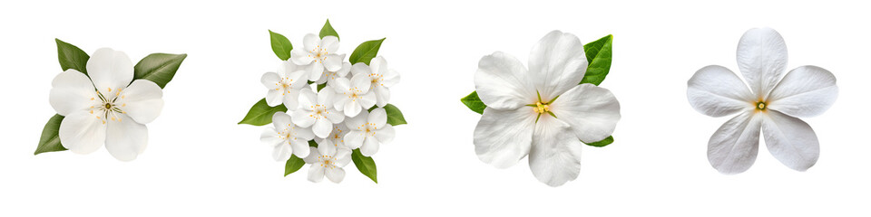 Beautiful white flowers in bloom