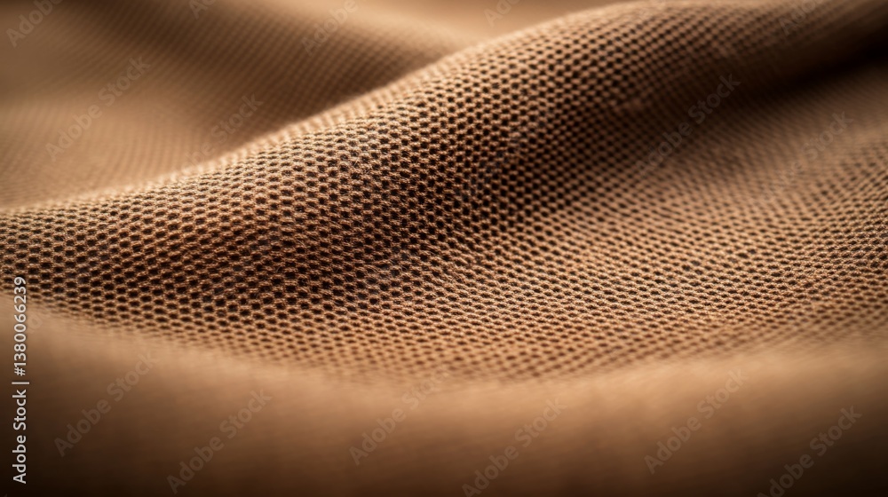 Leinwandbilder detailed close-up displays a single pleated fabric blind with a subtle pattern illuminated by soft n