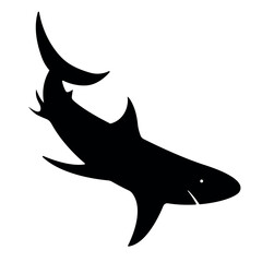 Gliding shark silhouette vector design