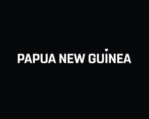 I love Papua New Guinea, I love Papua New Guinea typographic design with flag typography and heart on black background, Vector design of I love Papua New Guinea, Papua New Guinea National Day Design