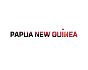 I love Papua New Guinea, I love Papua New Guinea typographic design with flag typography and heart on white background, Vector design of I love Papua New Guinea, Papua New Guinea National Day Design