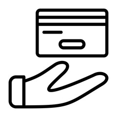Hand with Credit Card Icon