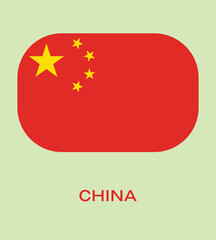 Flag Of China, China flag, National flag of China.