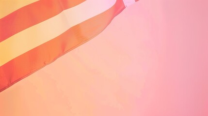 Labor Day Orange - Pink Background: Painting a Long Scroll of Workers' Energetic and Tender Endeavor with the Bright Colors of Orange - Pink