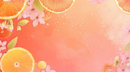 Labor Day Orange - Pink Background: Painting a Long Scroll of Workers' Energetic and Tender Endeavor with the Bright Colors of Orange - Pink