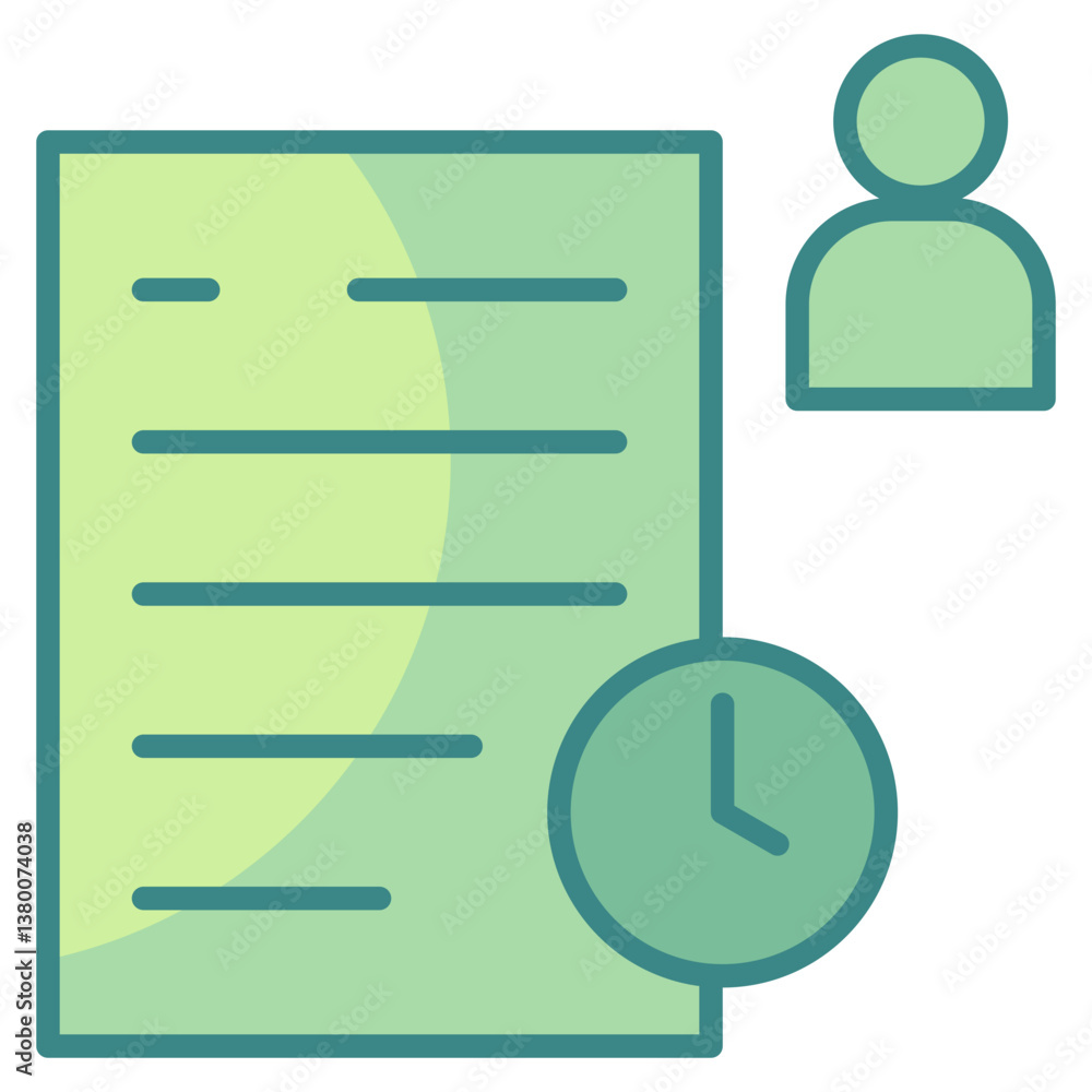 Poster workflow icon element for design