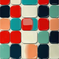 Colorful Tile Mosaic with Glossy Finish for Interior D&eacute;cor