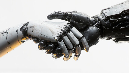 Futuristic Robotic Handshake