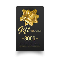 Elegant Gift Voucher with Gold Bow