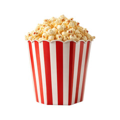Bucket of popcorn isolated on transparent background. Png