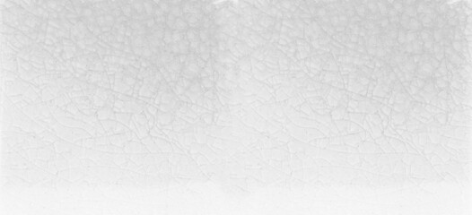 Abstract white glass tile with crack texture background, banner style