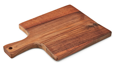 rustic kitchen wooden board isolated on white background. clipping path