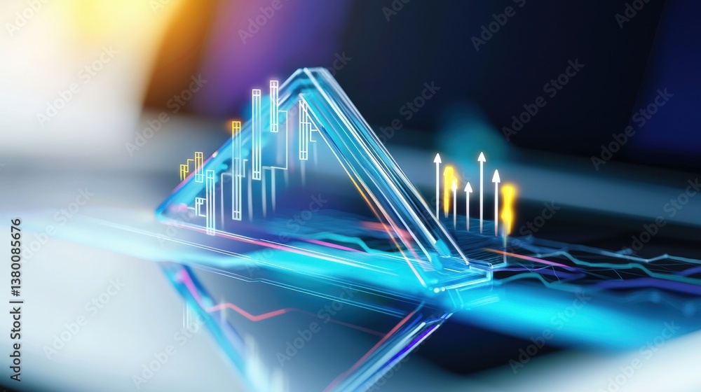 Poster data visualization trends business environment infographic digital space aerial view insights for de