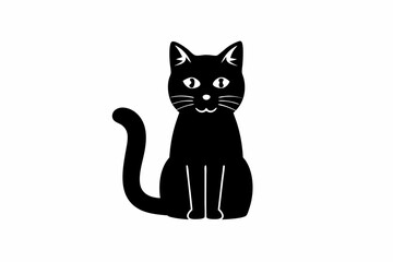 Russian Blue Cat icon silhouette vector illustration
