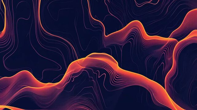 A sharp vector design of glowing flames outlined in bold, continuous contours.