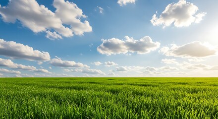 Obraz premium Sunlit Verdant Expanse AI Generated