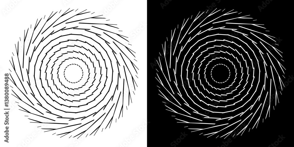 Fototapete abstract background with abstract line pattern in circles. spiral art design as a logo or icon. a bl