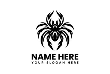 Stylized Tarantula Logo Vector Graphic. Modern Arachnid Design