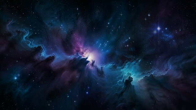 A video about a view of the cosmos, with the colorful Carina nebula as the main focus. Beautiful starry background. Ideal for projects such as science documentaries and space presentations. 4k