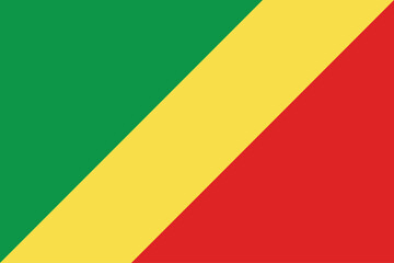 Flag Of Congo-Brazzaville, Congo-Brazzaville flag, National flag of Congo-Brazzaville.