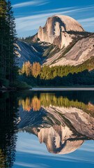 mountain lake in autumn
