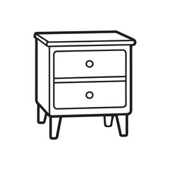 bed side table icon vector