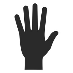 Hand sign silhouette vector illustration