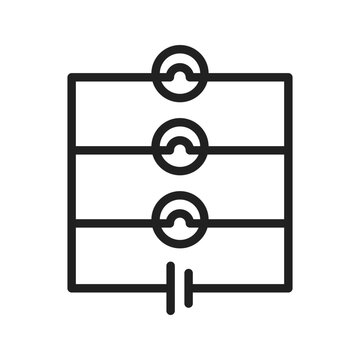 Lamps in Parallel icon vector image. Suitable for mobile apps, web apps and print media.