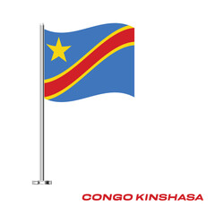Flag Of Congo-Kinshasa, Congo-Kinshasa flag, National flag of Congo-Kinshasa. table flag of Congo-Kinshasa.