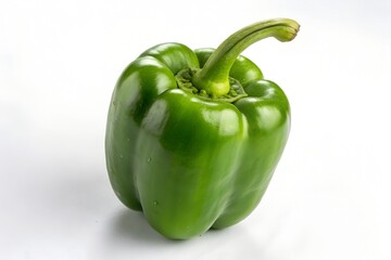 green bell pepper isolated on white background
