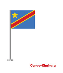 Flag Of Congo-Kinshasa, Congo-Kinshasa flag, National flag of Congo-Kinshasa. table flag of Congo-Kinshasa.