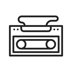 Casette Player icon vector image. Suitable for mobile apps, web apps and print media.