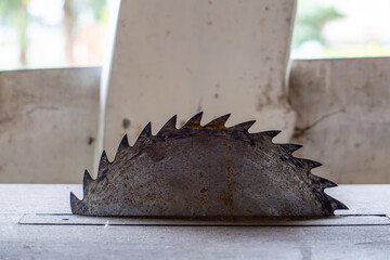 a saw with teeth for cutting wood