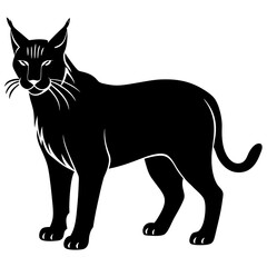 Lynx Cat silhouette vector illustration