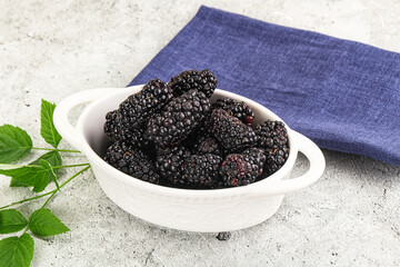 Natural organic sweet ripe blackberry