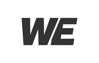 Fototapeta premium WE Techno Editable Font Logo For Corporate Branding. Bold, Futuristic Design With Unique Typographic Ideas. Minimal Custom Type And Dynamic Letter