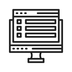 Online Exam icon vector image. Suitable for mobile apps, web apps and print media.