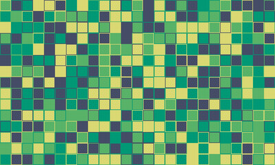 Abstract mosaic pattern in vibrant greens and yellows.  Perfect for backgrounds, website design, or presentations. Represents data, technology, or nature.