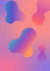 Minimal Fluid Gradient Abstract Background with Organic Shapes and Pastel Colors