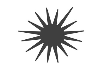 Obraz premium Sea Urchin Silhouette Illustration