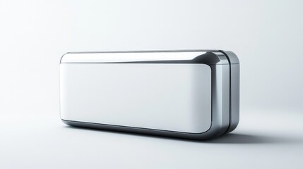 A sleek portable air conditioner, displayed on a white background with room for text or branding