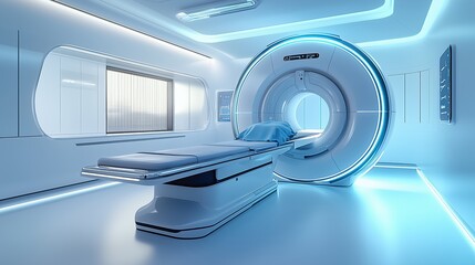 The modern medical imaging center is equipped with advanced MRI scanners to create a comfortable examination environment