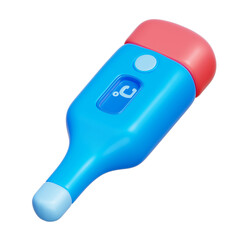 Thermometer, Medical Equipment, Hospital Ambulance Tools, 3d rendering.