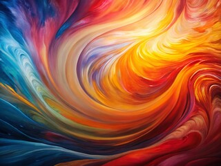 Abstract Oil Water Background: Swirling Colors & Textures, Copy Space Right